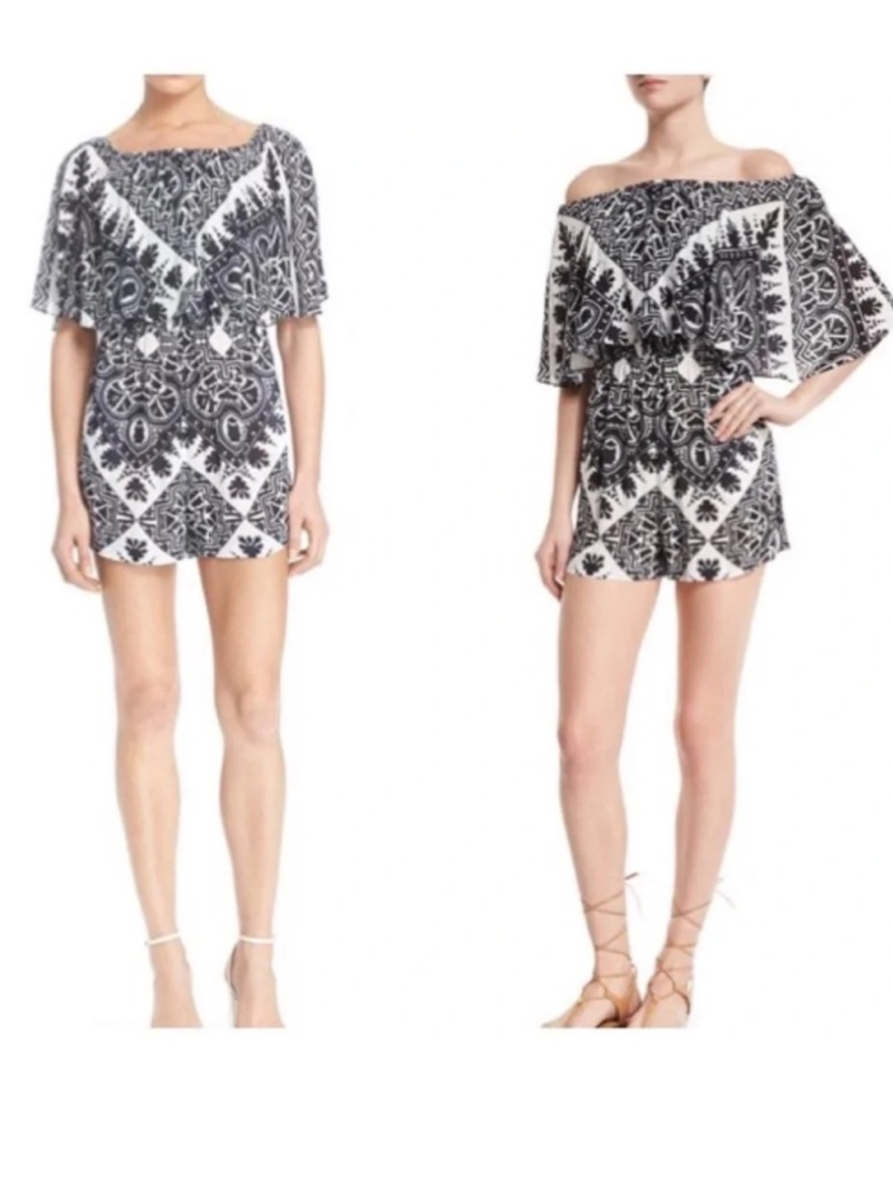 Alice + Olivia Printed Romper